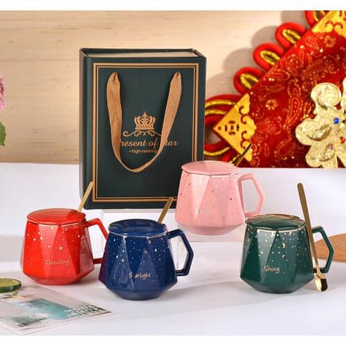 Colored glaze ceramic coffee mug,Couple mugs office coffee cup puer tea mugs coffee cups Drinkware Gift box