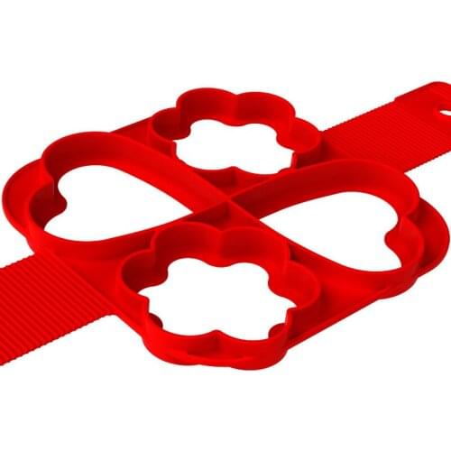 Silicone Egg Pancake Maker Kitchen Baking Mold tools Omelet Moulds Flip Cooker for cake 4 grid