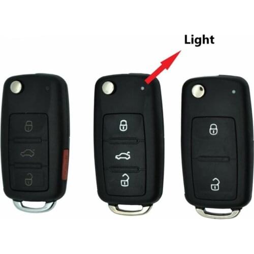 2/3/4 Buttons Flip Folding Car Remote Key Shell for VW VOLKSWAGEN Tiguan Golf Sagitar Polo MK6 With Uncut Blade