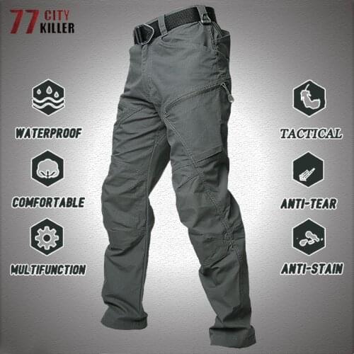 Waterproof Tactical Pants Men Cotton Combat Military Straight Trousers Male Joggers Wear Resistant Sweatpants Mens Cargo Pants