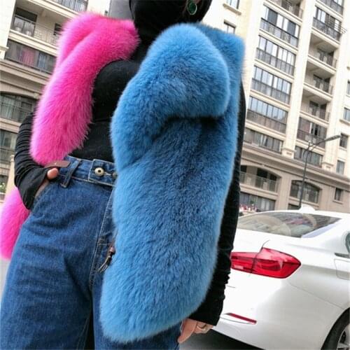 Winterjas dames 2021 Natural Full Pelt Real Fox Fur Vest Suit Collar Women Genuine Fox Gilet Winter Medium Waiscoat