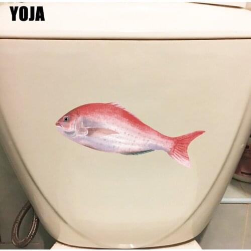 YOJA 21.9*9.3CM Personality Fish Living Room Home Decor Wall Toilet Sticker Decal T3-0867