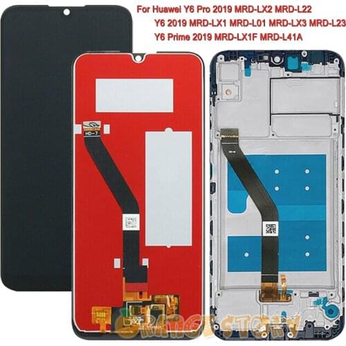 LCD Screen For Huawei Y6 2019 / Y6 Pro 2019 / Y6 Prime 2019 Display MRD-LX1 LX3 LX2 L41A Full LCD Touch Screen Assembly Frame