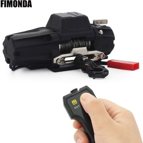 1/10 Metal Electric Winch Wireless Remote Controller System for RC Crawler Traxxas TRX4 TRX6 Axial SCX10 Tamiya CC01