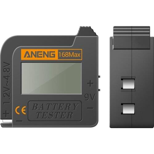 168MAX Battery Tester Digital Display Tester Battery Voltage Checker Battery Capacity Testing Tool Universal Tester