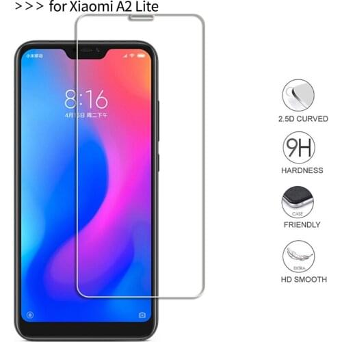 2PCS For Glass Xiaomi Mi A2 Lite Screen Protector Tempered Glass For Xiaomi Mi A2 Lite Glass Phone Film For Xiaomi Redmi 6 Pro