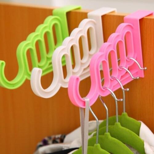 5 Hole Racks Foldable Clothes Hanger for Clothes Drying Rack Plastic Hook Clothes Rack Drying Hanger Storage Hangers