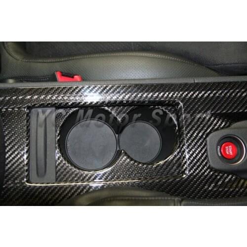 Car Accessories Full Carbon Fiber Interior Trim Fit For 2008-2014 R35 GTR CBA DBA Center Console Cup Holder Cover Car-styling