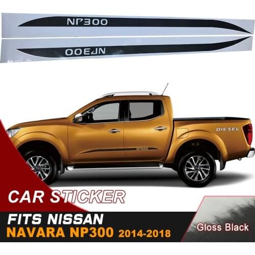 Car decals 2 Pcs side stripe graphic Vinyl car sticker accessiores for NAVARA NP300 2015 2016