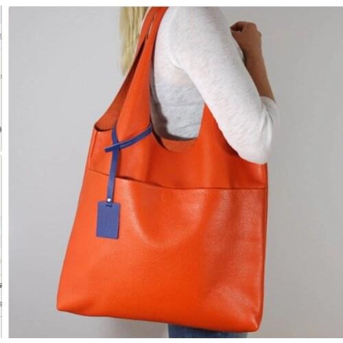 Large Leather Shopping Bag Women Tote Designer Bucket Bag Vintage Big Soft PU Shoulder Bags Lady Brand Luxury Handbags Classic