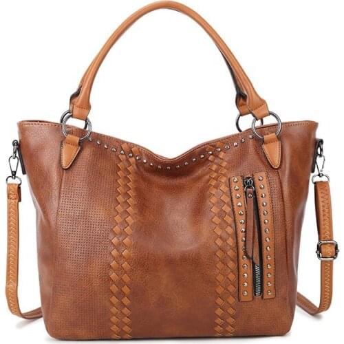 Big Soft Leather Tote Hand Bags Womens Fashion Handbags Pu Shoulder Bag Purses Bag Handles