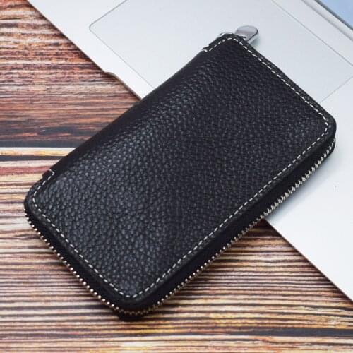 Hand Made Genuine Leather Case KeyChain Key Bag Multifunction Pouch Organizer Wallet Holder Smart Housekeeper Keys Car Small Key