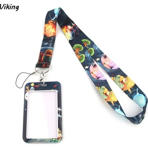 G1428 Cartoon Little Prince Card Holder With Lanyard Bank Card Credit Card Holder Bus ID Holders Identity Badge With Neck Strap