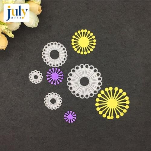 Julyarts Dies Scrapbooking Cutting Dies Silver Flowers Embossing Stencil DIY Scrapbook Paper Album for Handwork Creative