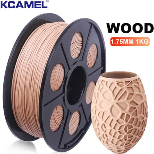KCAMEL Wood Pla 3d Printer Filament 1.75mm 1kg Smooth Discharge Plastic Filament for 3D Printer