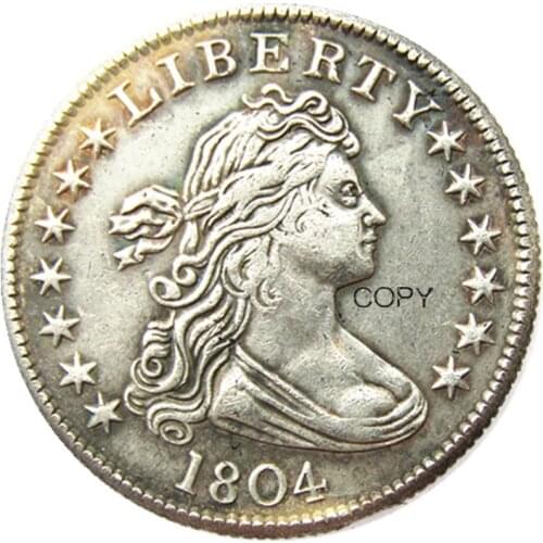 US 1804 Draped Bust Quarter Dollar Silver Plated Copy Coin