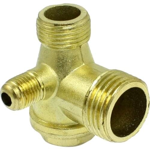 Male Thread Brass Air Compressor Check Valve Spare Parts Gold