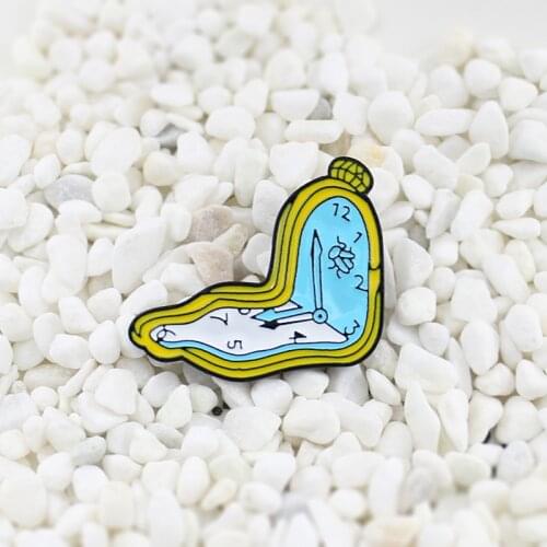 Fashion Cartoon 11:30 Clock Metal Enamel Brooch Trendy Cute Dress Backpack Badge Jewelry Accessories Best Gift For Friend