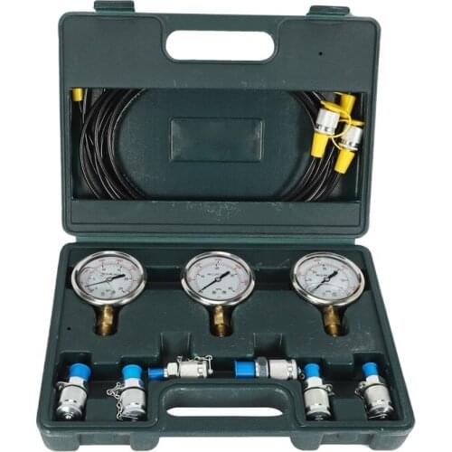 Hydraulic Pressure Guage Excavator Hydraulic Pressure Test Kit With Testing Hose Coupling And Gauge Tools