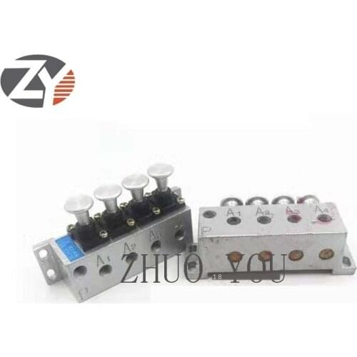Woodworking row drill push-pull valve group pneumatic push-pull valve group four hand valve row drill accessories