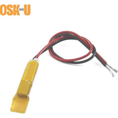 2PCS Insulated Film PTC Heater Element 24V 10x6x3mm 80 Celsius Degree PTC Heating Plate Thermostat Wattage 1-3W for Dryer