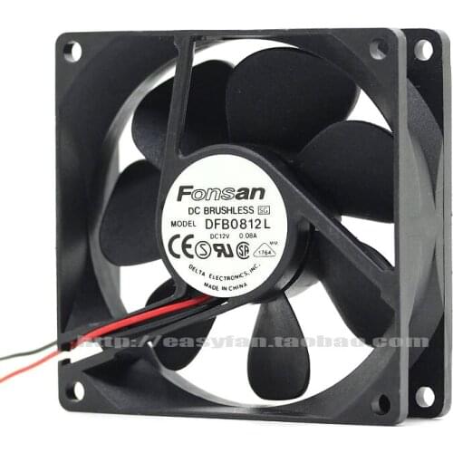NEW DELTA FONSAN 8CM 8025 12V 0.08A DFB0812L silence ATX cooling fan