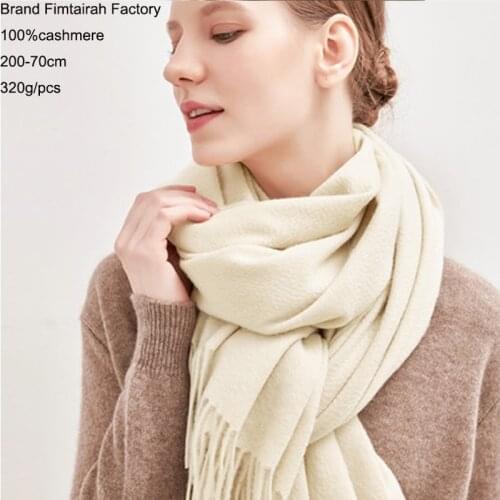 Thicken 100% Natural Pure 100 Cashmere Scarf Women Winter Warm Shawl Pashmina Blanket Cape Soft Scarf Wool Ladies Wrap Tippet
