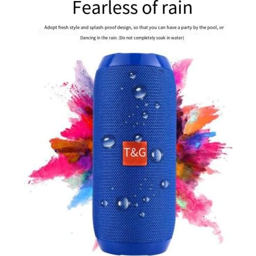 TG Portable Speaker Wireless Bluetooth-compatible Column Waterproof Outdoor USB AUX TF FM Radio Subwoofer Loudspeaker Speaker