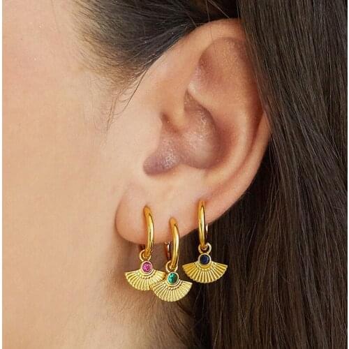 Exquisite Emerald Gold Peacock Open Pendant 925 Sterling Silver Ear Buckle Popular Hoop Earrings Fashion Jewelry For Women