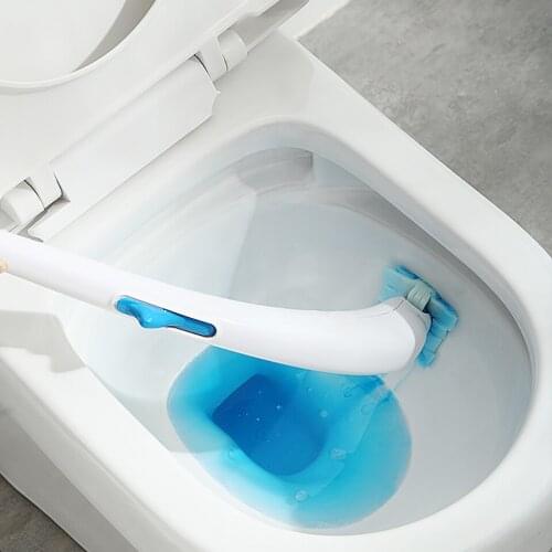 Household No Dead End Dolphin Toilet Cleaning Brush Bathroom Long Handle Curved Toilet Brush Toilet Brush Set