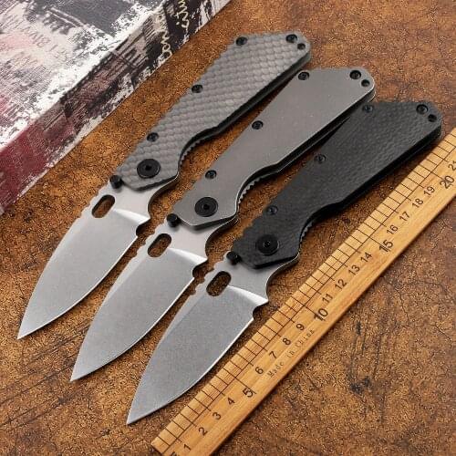 SMF EX folding knife D2 blade TC4 titanium alloy handle outdoor tactical defense hunting camping EDC tool knife