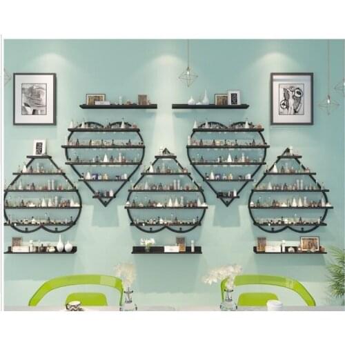 Light luxury manicure wall shelf cosmetics storage shelf nail oil glue show a multilayer shelf wearing nail oil wearing pink