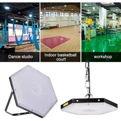 100W LED Garage Light Honeycomb High Bay Light AC 220V Street Light 9000LM SMD2835 LED Lights For Garages Warehouses Lighting