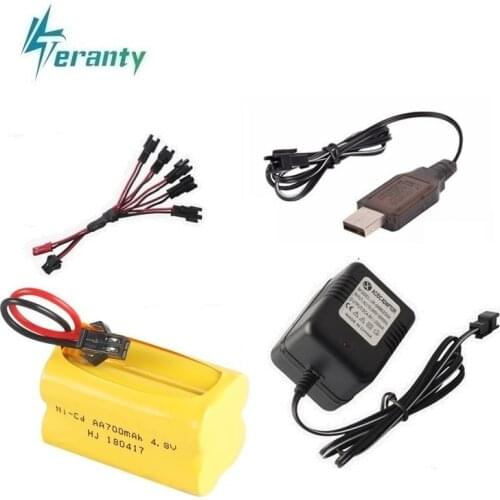 T Plug ) 4.8v Ni-cd Battery and charger For Rc toys Cars Tanks Robots Boats Guns 4* AA 700mah 4.8v Rechargeable Battery Pack