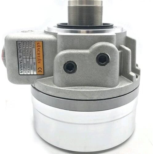 Taiwan Sanchuan hollow hydraulic chuck rotary cylinder three-jaw chuck cylinder. BK-1552 through hole 52MM thread M60*2