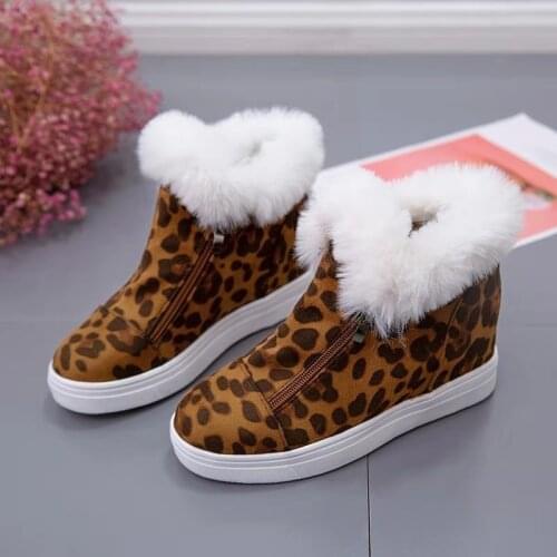 Warm Casual Fur Women Snow Boots Ankle Boots Plush Suede Winter Boots Non Slip Woman Shoe Mujer Bota Feminina Women Zipper Boots