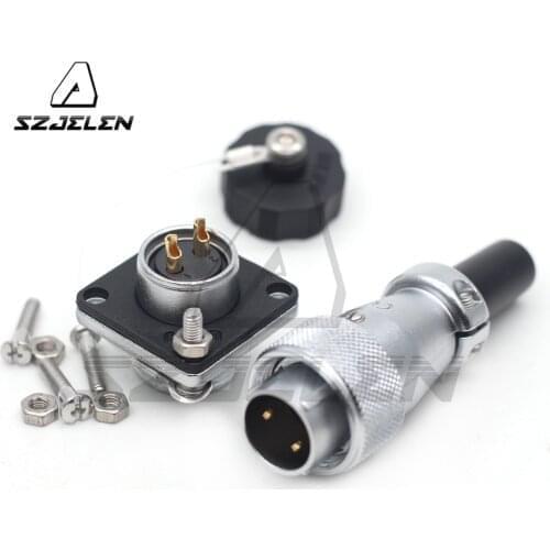 WEIPU WS16 -2 pin metal waterproof connector, can be used in industry, aviation, communications, etc