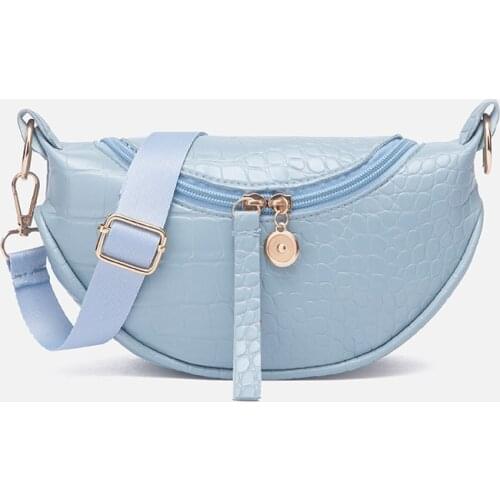 Womens Vintage Crocodile Pattern Saddle Crossbody Strap Bag Single Shoulder Messenger Bags Female Pu Leather Mini Handbag Sac