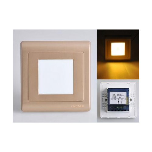 1pcs LED night light to footlights footlights panel Gold Panel