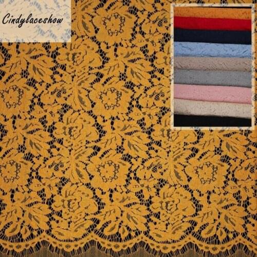 1Yard spandex cotton Eyelash Lace Fabric Mesh Womens Dress Sewing Home Textile Materials Lace Trim Handmade Curtains Lace Trims
