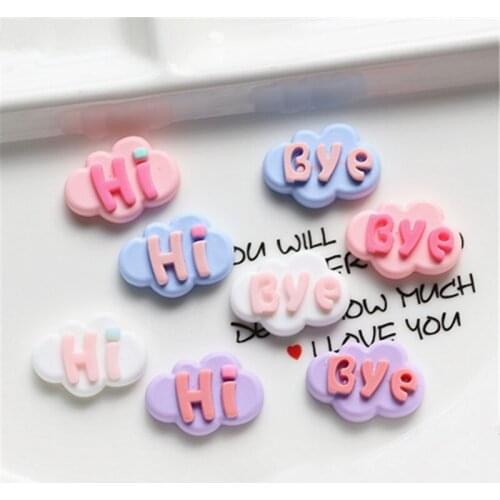 10 PCS 25x18mm Lovely Cartoon Clouds DIY Resin Jewelry Accessories For Headdress Handmade Material