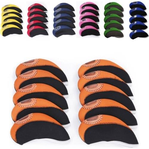 10pcs 13.3cm*5.5cm Golf Club Window Putter Cover Double Color Protective Headcovers
