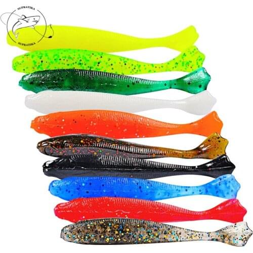 10pcs/set Artificial Silicone Soft Bait Bionic Bait Full Swimming Layer 7cm/2g 9.5cm/6g 3D Eyes With Hook Wobbler Swimbait