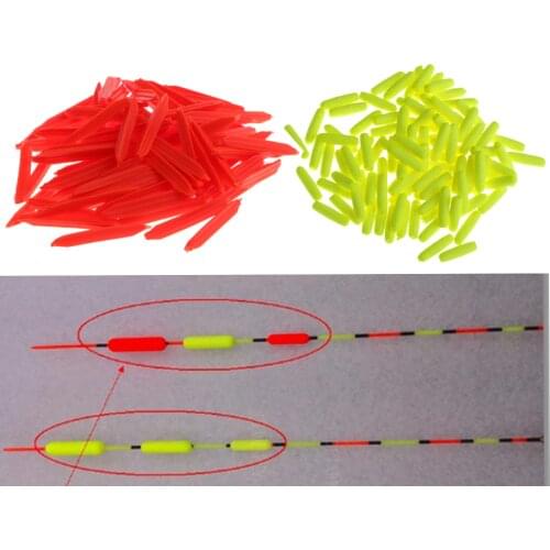 100 Pieces Bright Colors Cylinder Strike Indicator Fly Fishing Floats Bobbers Small And Exquisite Easy To Carry