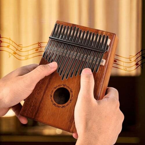 17 Keys Kalimba Mbira Acacia Mahogany African Thumb Piano Keyboard Instrument Tuning Hammer+manual+sticker+cleaning Cloth
