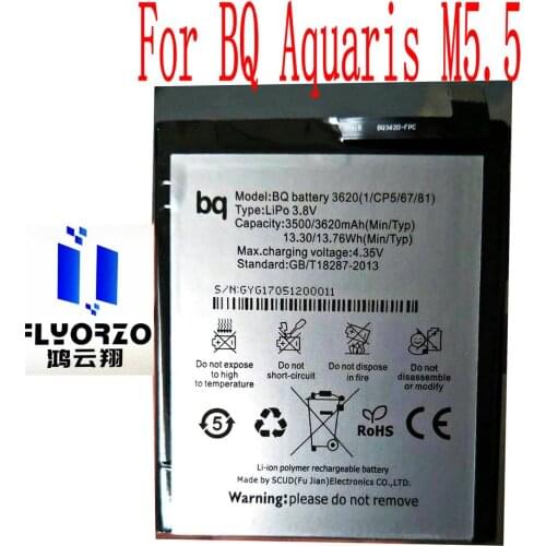 High Quality 3620mAh BQ battery 3620 Battery For BQ Aquaris M5.5 Mobile Phone