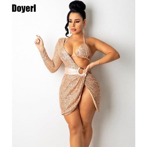 Sparkly Bodycon Sequin Dress Women Party Night Elegant Club Glitter Mini Sexy Birthday Dress for Women Christmas Evening Dresses