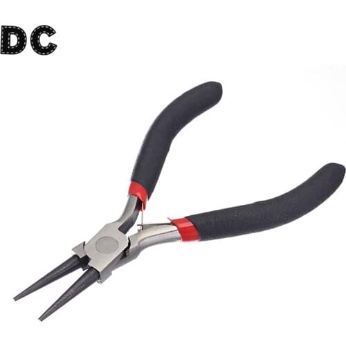 Black 10cm Stainless Steel Round Nose Pliers Jewelry Plier Making Hand Craft Tools For DIY Making Jewelry Tools