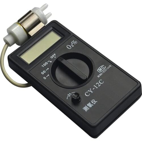 Oxygen Concentration meter Oxygen Content Tester Meter Oxygen Detector O2 tester CY-12C digital oxygen analyzer 0-5%0-25% 0-100