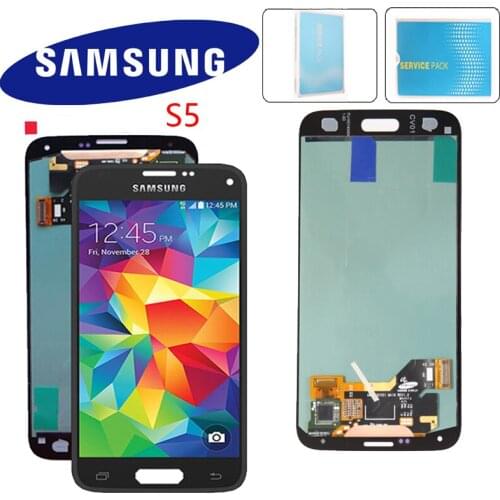 ORIGINAL SUPER AMOLED 5.1'' Display for SAMSUNG Galaxy S5 LCD Touch Screen for S5 i9600 G900 G900F G900M G900H SM-G900F